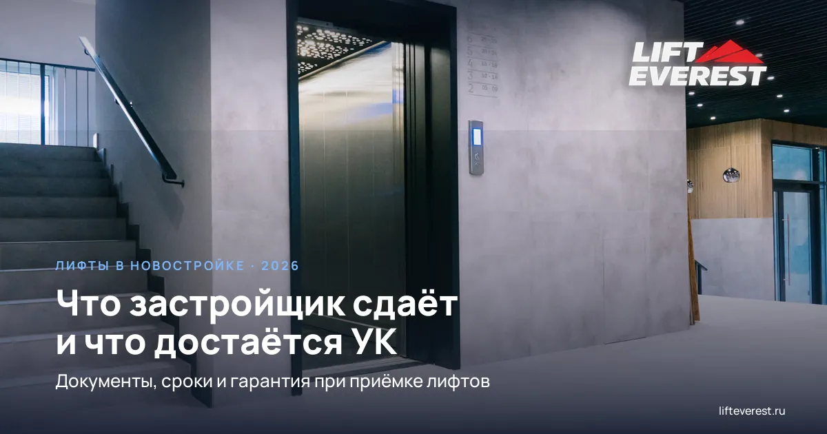 Лифты в новостройке: что застройщик сдаёт и что достаётся УК | LiftEverest